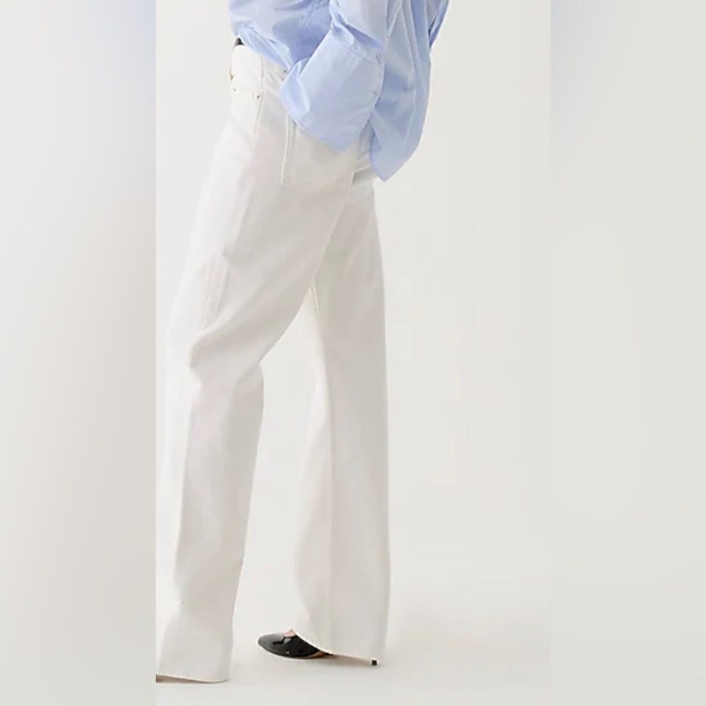 J.Crew Point Sur loose straight jean in white NWT Size 34